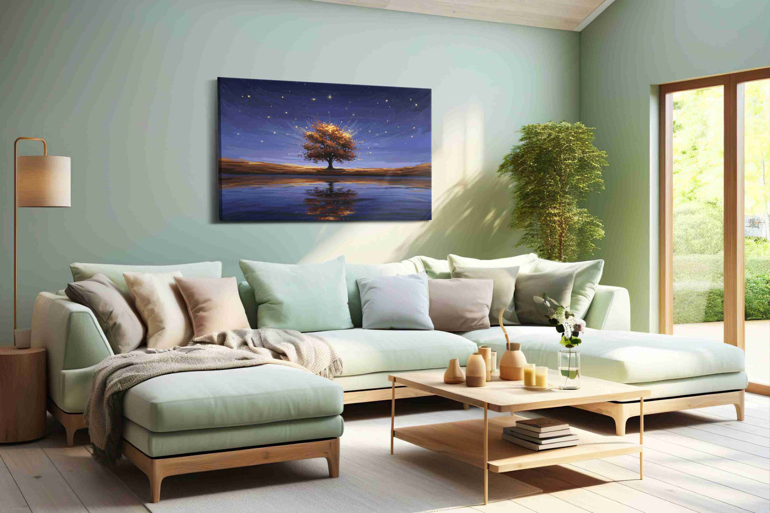 Celestial Symphony of Autumn – landscape canvas wall art, gallery-wrapped, ready to hang