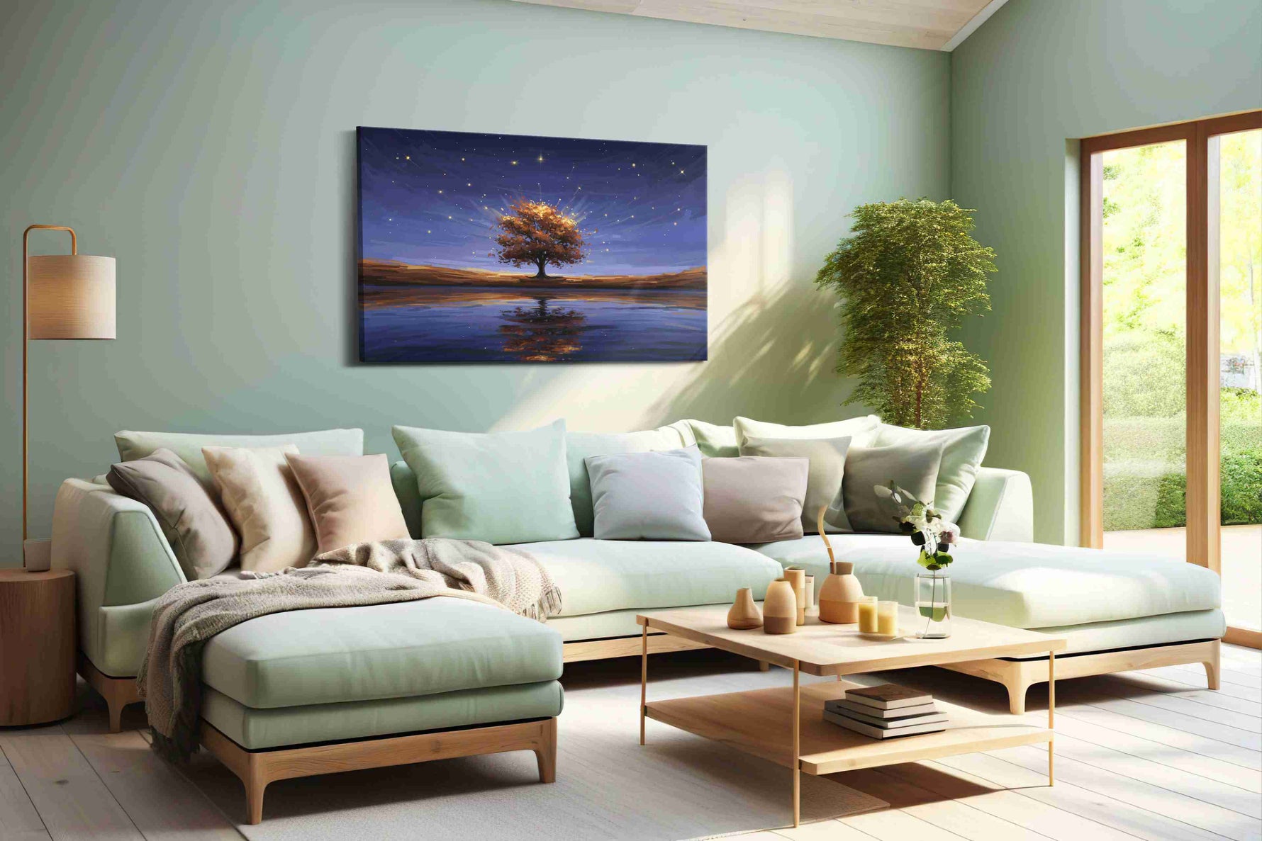 Celestial Symphony of Autumn – landscape canvas wall art, gallery-wrapped, ready to hang