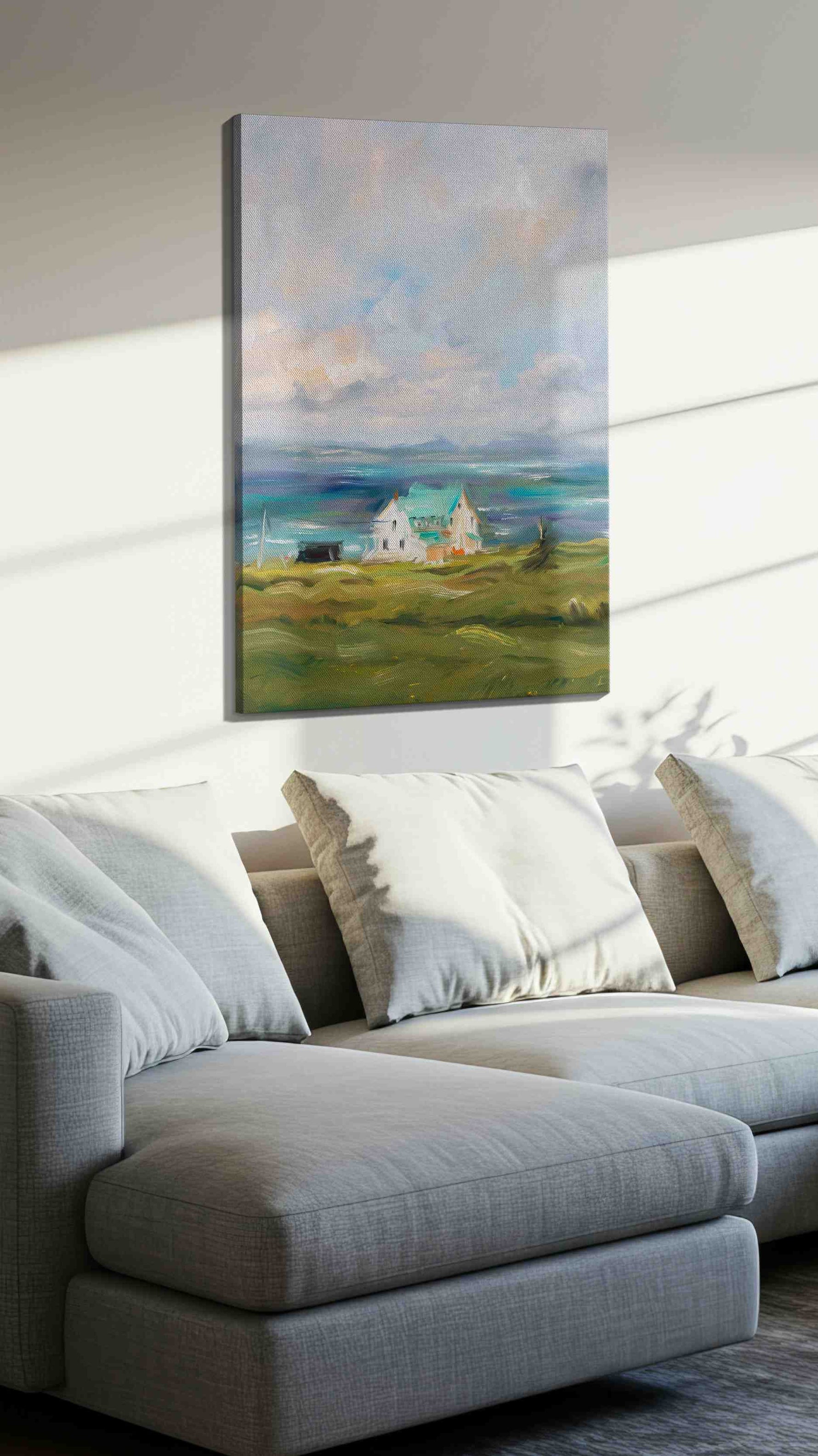 Coastal Serenity Symphony – landscape canvas wall art, gallery-wrapped, ready to hang