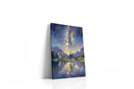 Cosmic Reflections Over Tranquil Waters landscape canvas print, gallery-wrapped, ready to hang