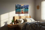Dance of Colors by the Lake – landscape canvas wall art, gallery-wrapped, ready to hang