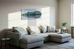 Echoes of Serenity landscape canvas print, displayed in a living room
