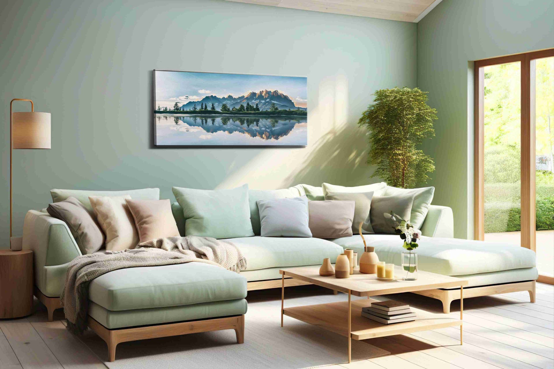 Echoes of Serenity landscape canvas print, hanging on wall