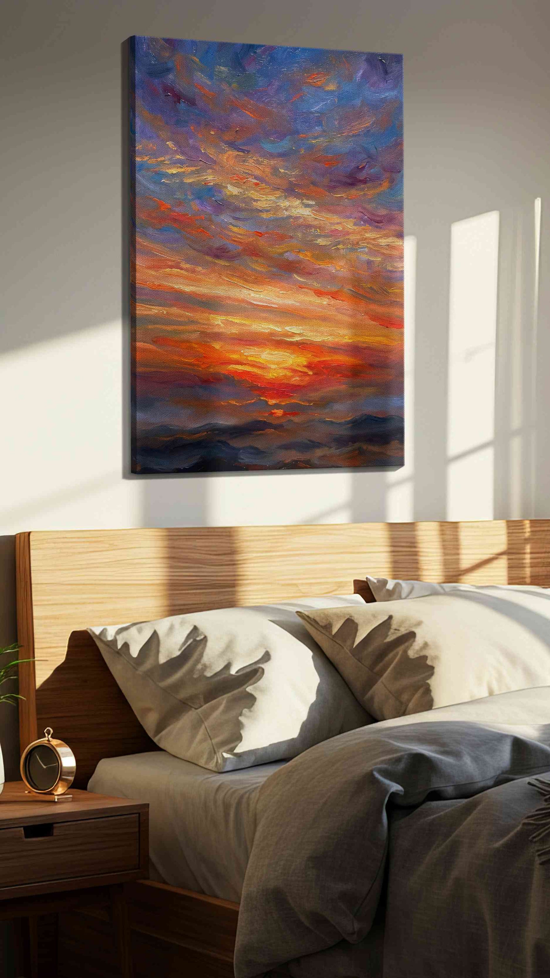 Embers of the Horizon – landscape canvas wall art, gallery-wrapped, ready to hang
