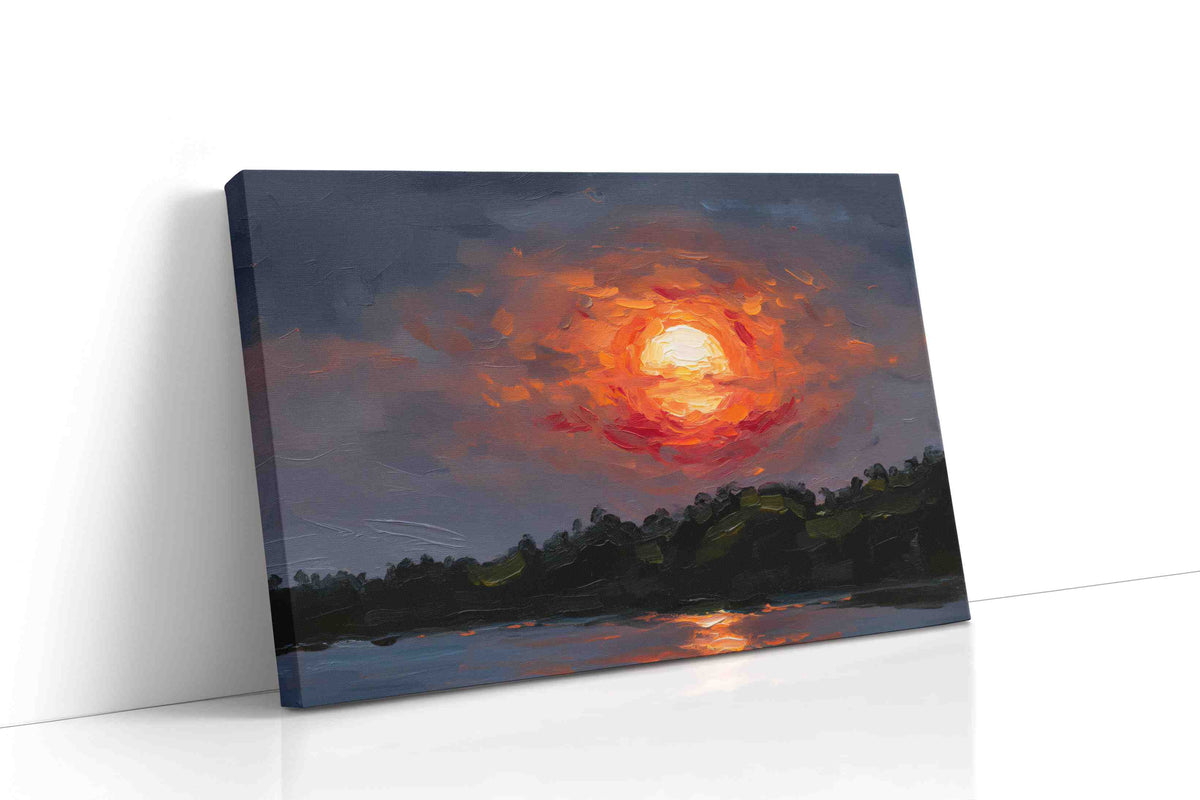 Ethereal Twilight Glow landscape canvas print, gallery-wrapped, ready to hang