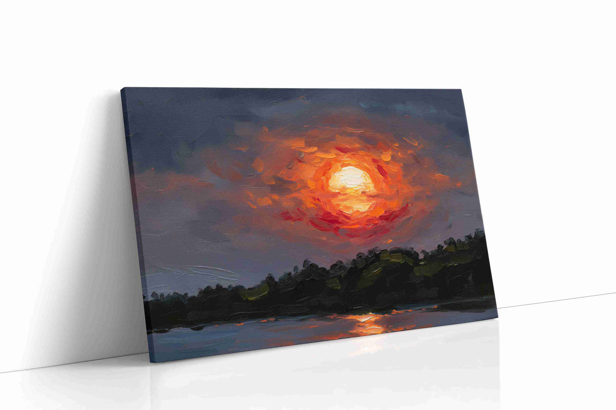 Ethereal Twilight Glow landscape canvas print gallery-wrapped landscape canvas studio shot