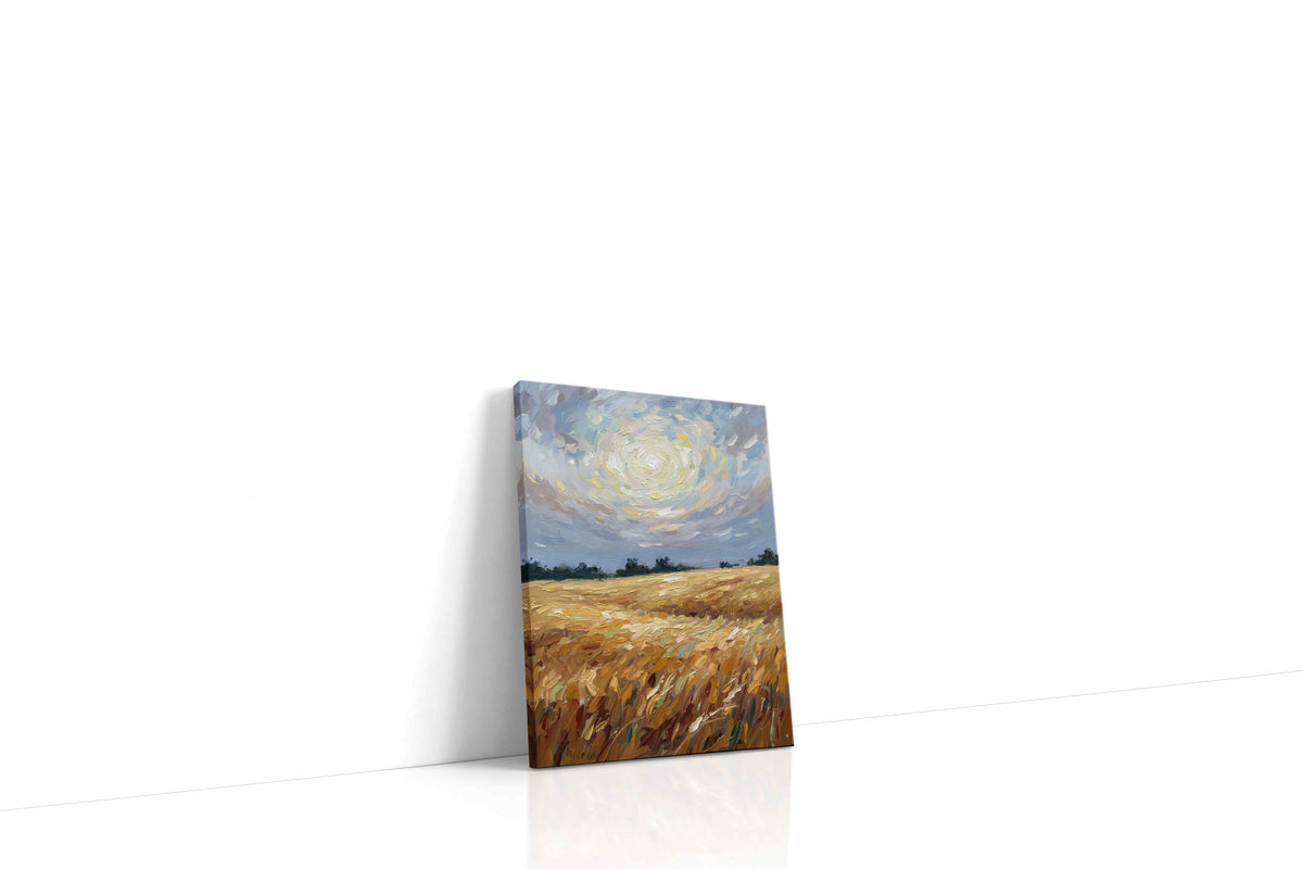 Golden Harvest Whispers landscape canvas print, gallery-wrapped, ready to hang