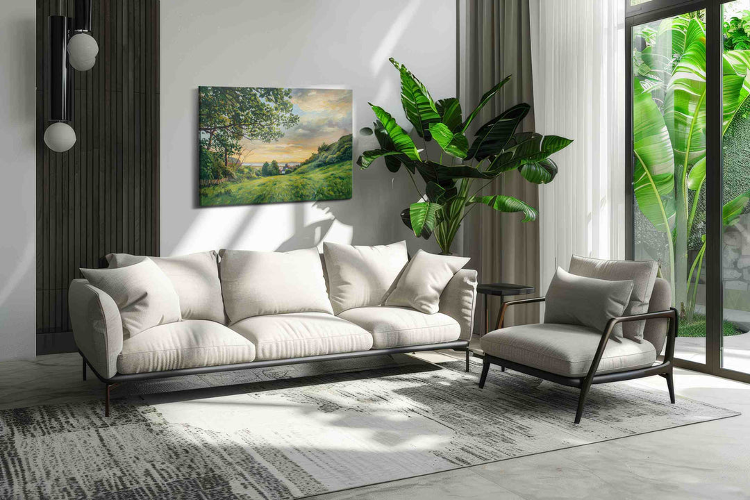Golden Serenity at Dusk – landscape canvas wall art, gallery-wrapped, ready to hang