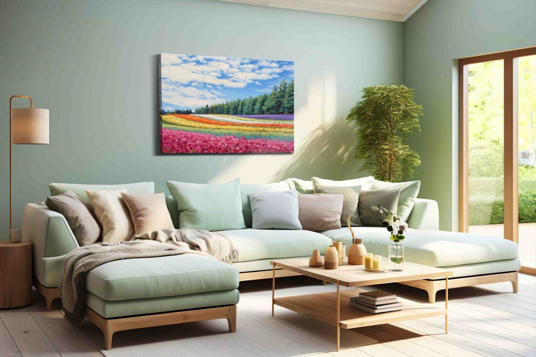 Harmony of Blooms – landscape canvas wall art, gallery-wrapped, ready to hang
