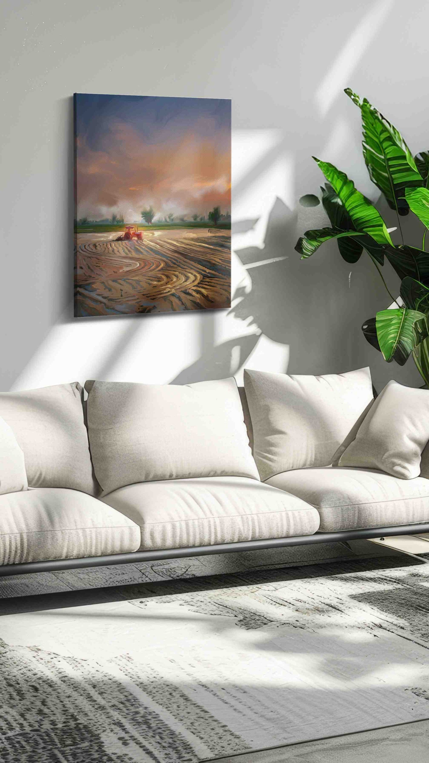 Harvest Dreams at Dusk – landscape canvas wall art, gallery-wrapped, ready to hang