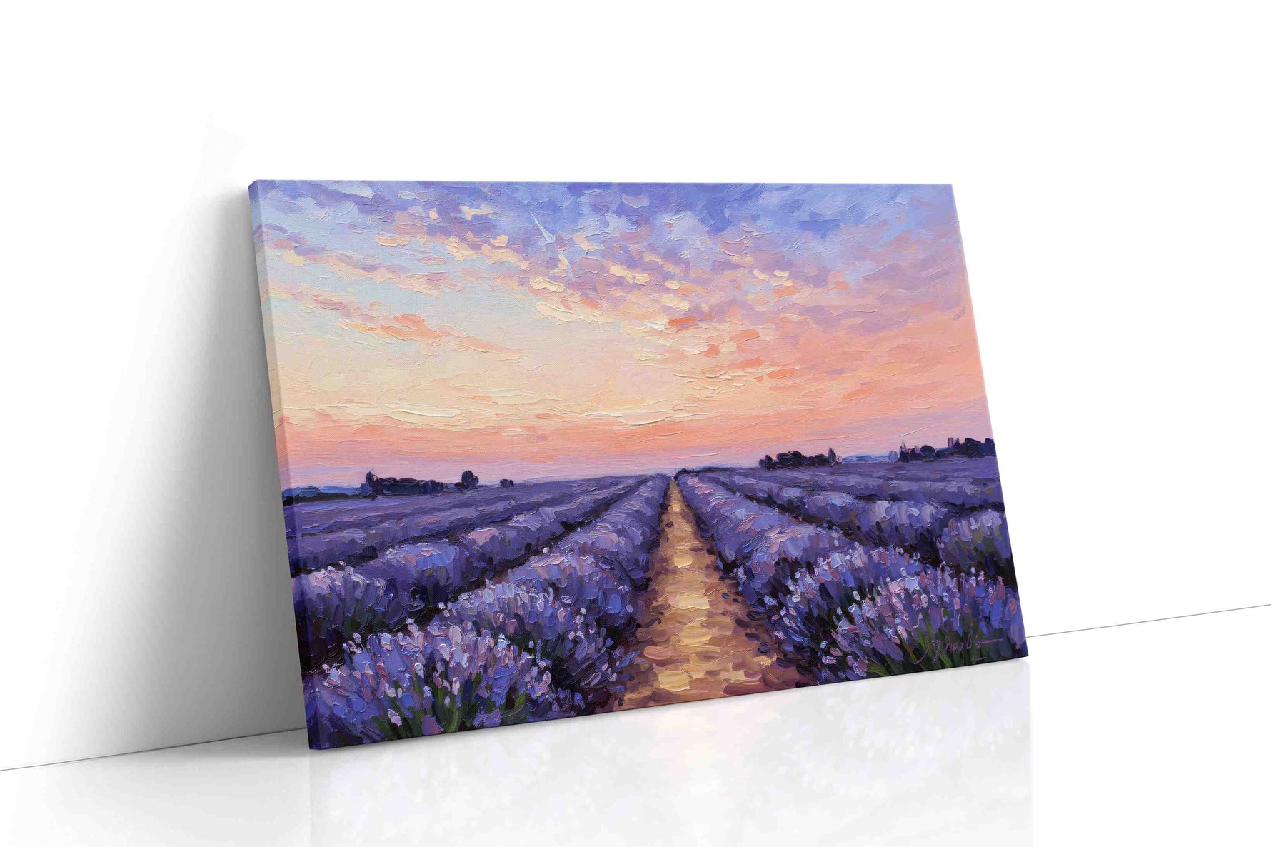 Lavender Horizon Bliss landscape canvas print gallery-wrapped landscape canvas studio shot