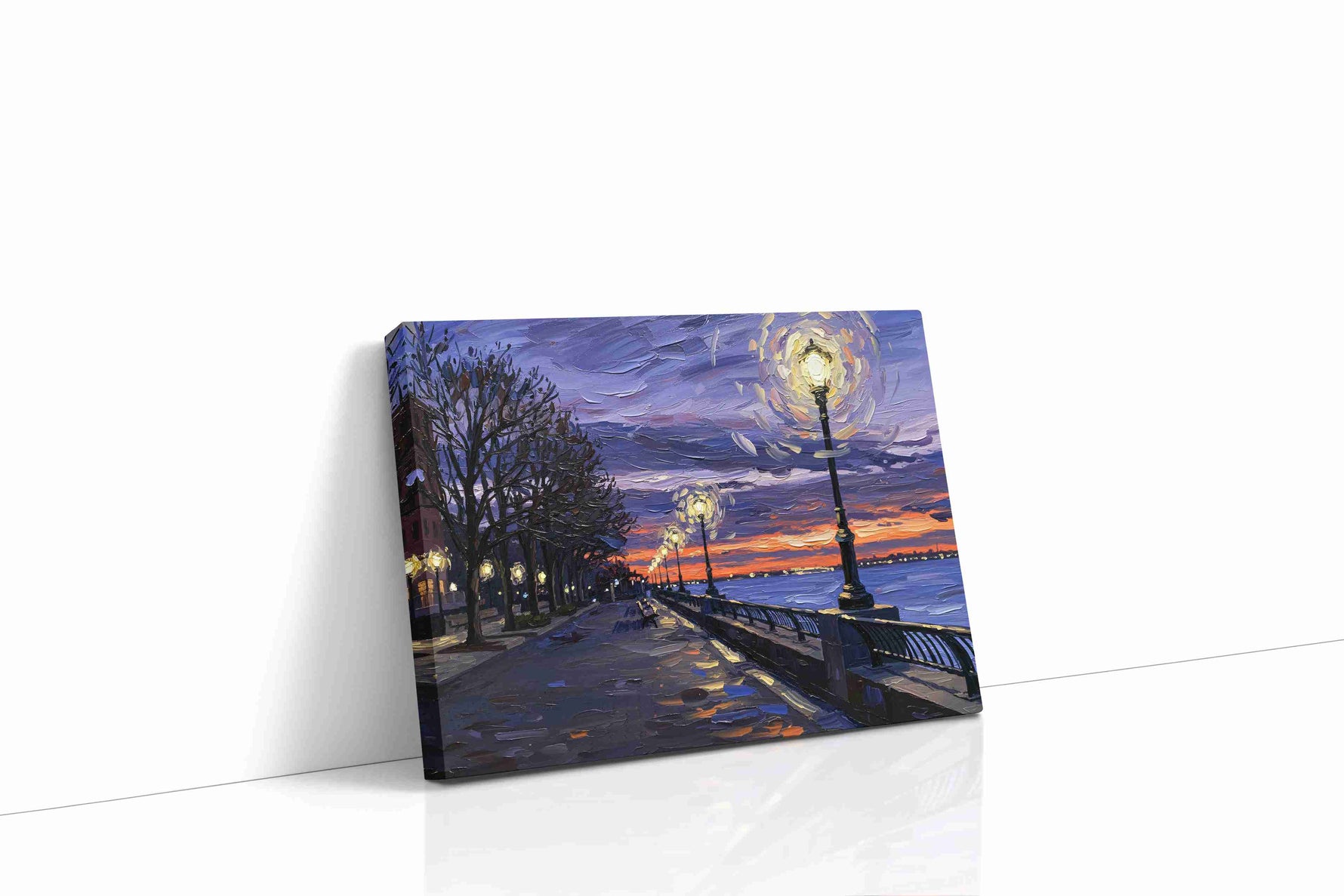 Luminous Twilight Serenity landscape canvas print, gallery-wrapped, ready to hang