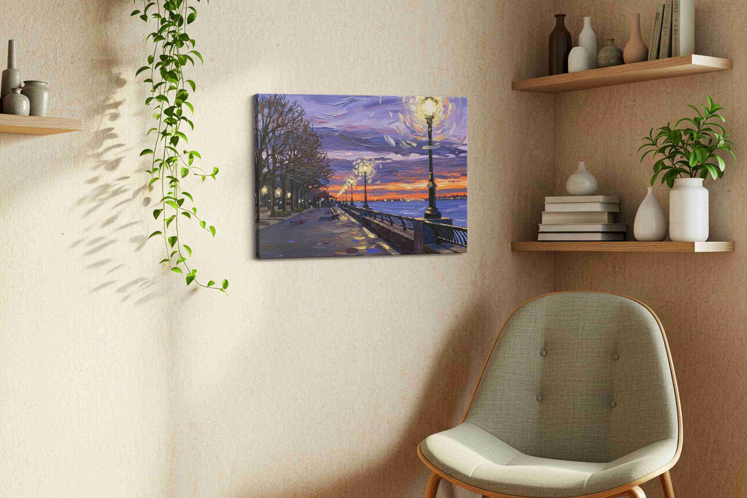 Luminous Twilight Serenity – landscape canvas wall art, gallery-wrapped, ready to hang