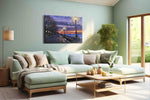 Luminous Twilight Serenity landscape canvas print, hanging on wall