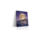 Lunar Glow Over Pines landscape canvas print, gallery-wrapped, ready to hang