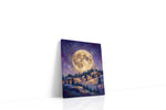 Lunar Glow Over Pines landscape canvas print gallery-wrapped portrait canvas studio shot