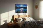 Lunar Reflections Over Tranquil Waters landscape canvas print, gallery-wrapped, ready to hang — view 2