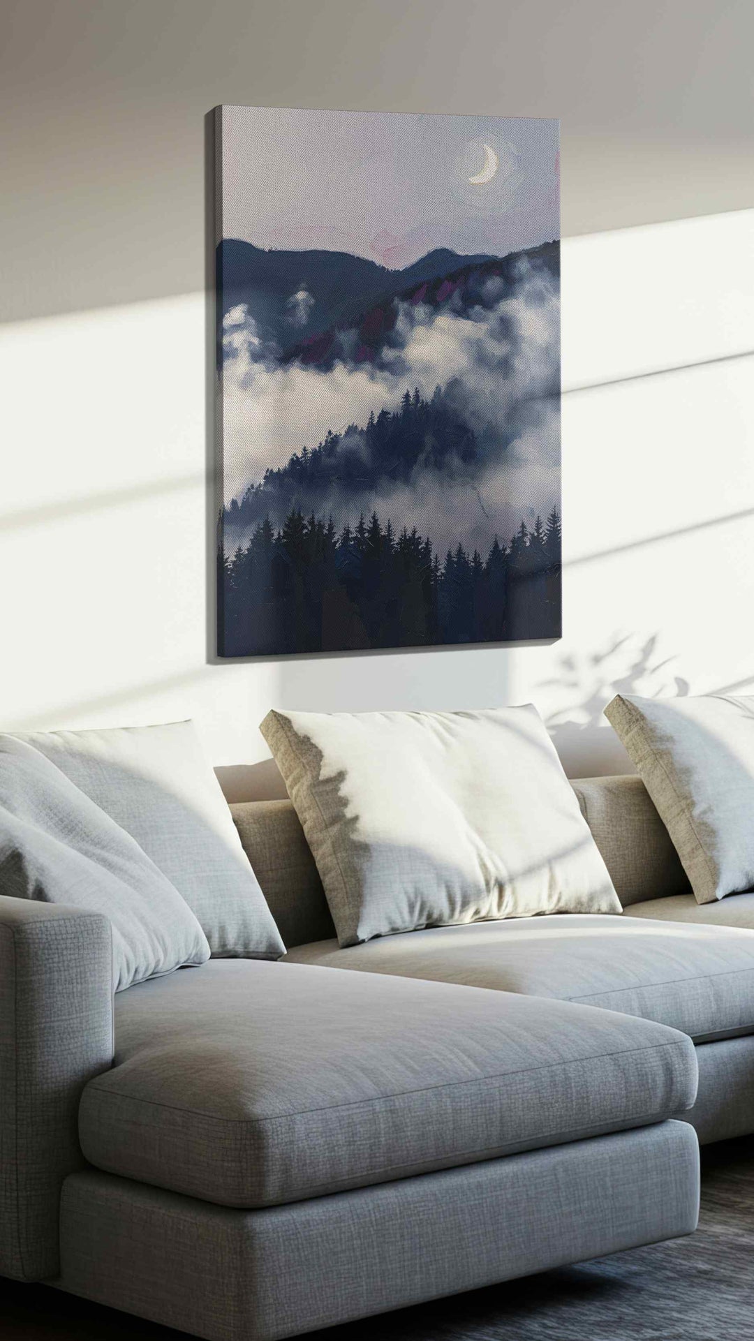 Mystical Mountain Veil – landscape canvas wall art, gallery-wrapped, ready to hang