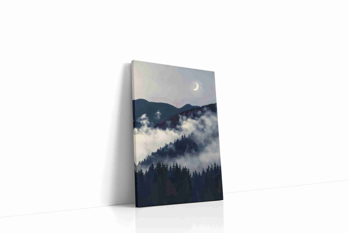 Mystical Mountain Veil landscape canvas print, gallery-wrapped, ready to hang