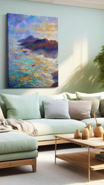 Paragliders at Dusk landscape canvas print, hanging on wall