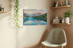 Reflections of Serenity landscape canvas print styled in a living room