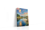 Ripples of Serenity at Dusk landscape canvas print gallery-wrapped portrait canvas studio shot