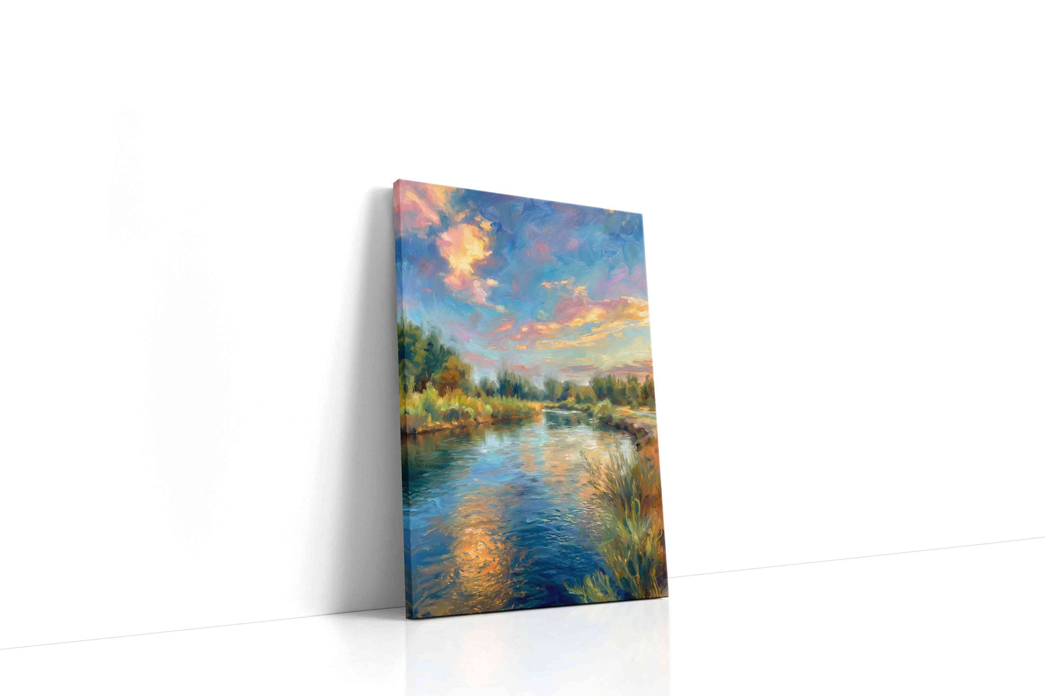 Ripples of Serenity at Dusk landscape canvas print, gallery-wrapped, ready to hang
