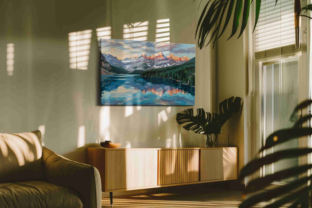 Serenade of Alpine Reflections – landscape canvas wall art, gallery-wrapped, ready to hang