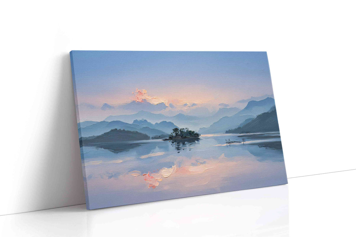 Serenity at Dawn landscape canvas print gallery-wrapped landscape canvas studio shot
