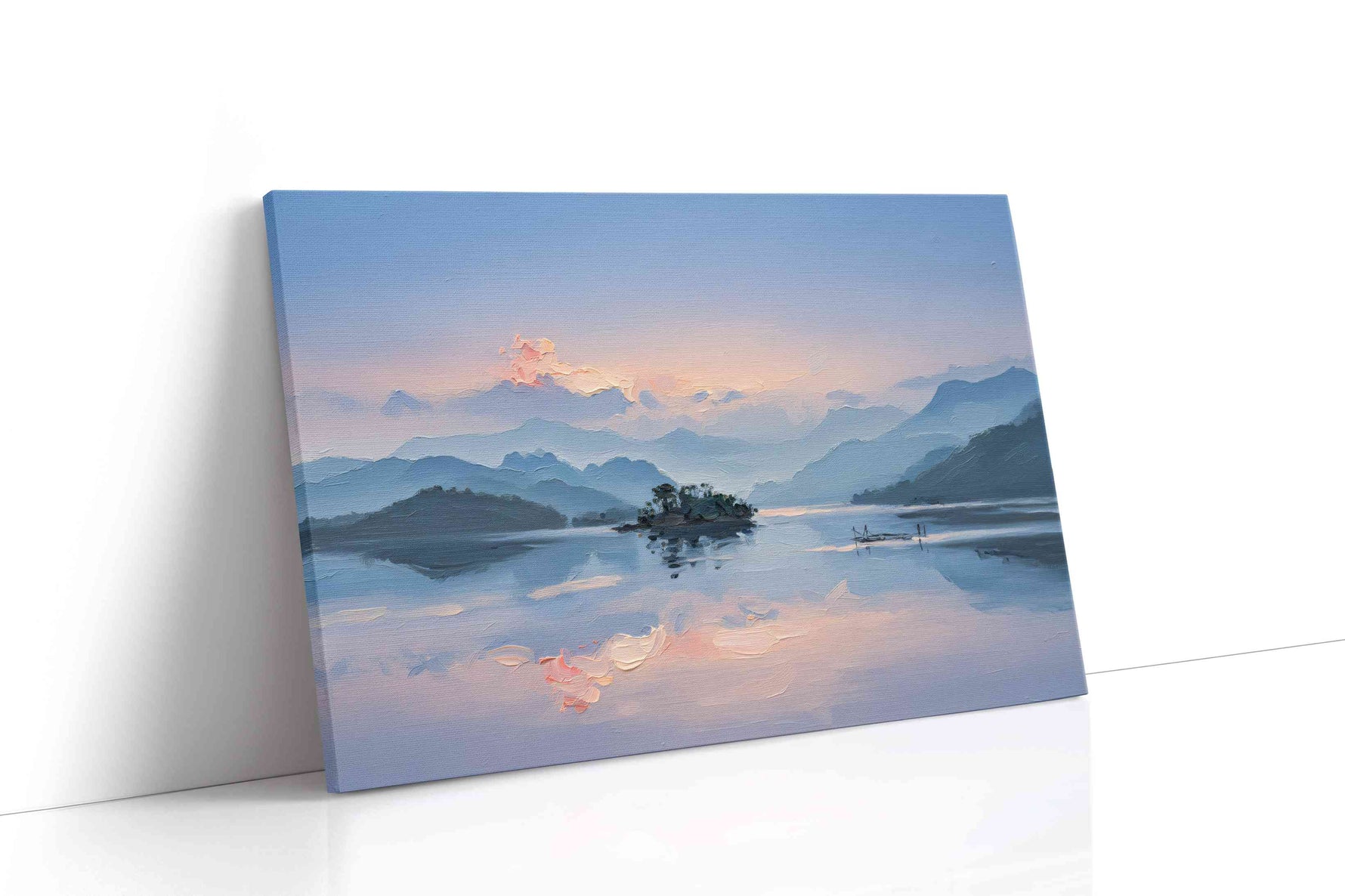 Serenity at Dawn landscape canvas print gallery-wrapped landscape canvas studio shot