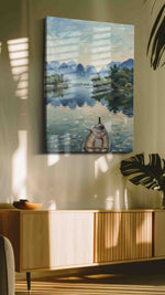 Serenity at Dawn's Embrace – landscape canvas wall art, gallery-wrapped, ready to hang