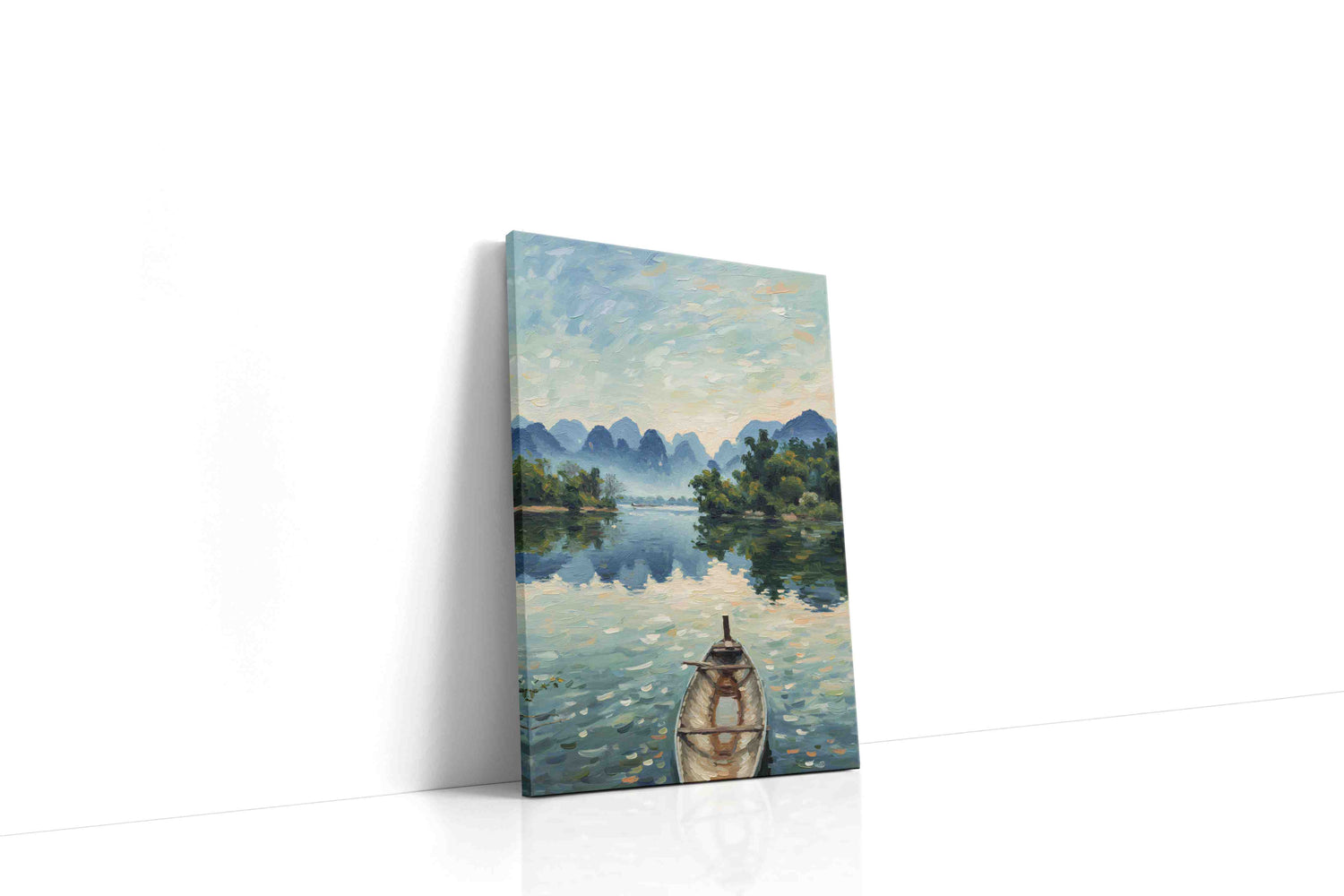Serenity at Dawn's Embrace landscape canvas print, gallery-wrapped, ready to hang