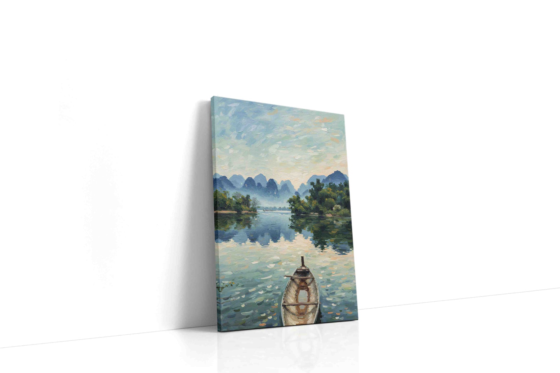Serenity at Dawn's Embrace landscape canvas print, gallery-wrapped, ready to hang