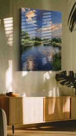 Serenity by the Riverside – landscape canvas wall art, gallery-wrapped, ready to hang