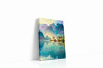 Serenity's Reflection landscape canvas print gallery-wrapped portrait canvas studio shot