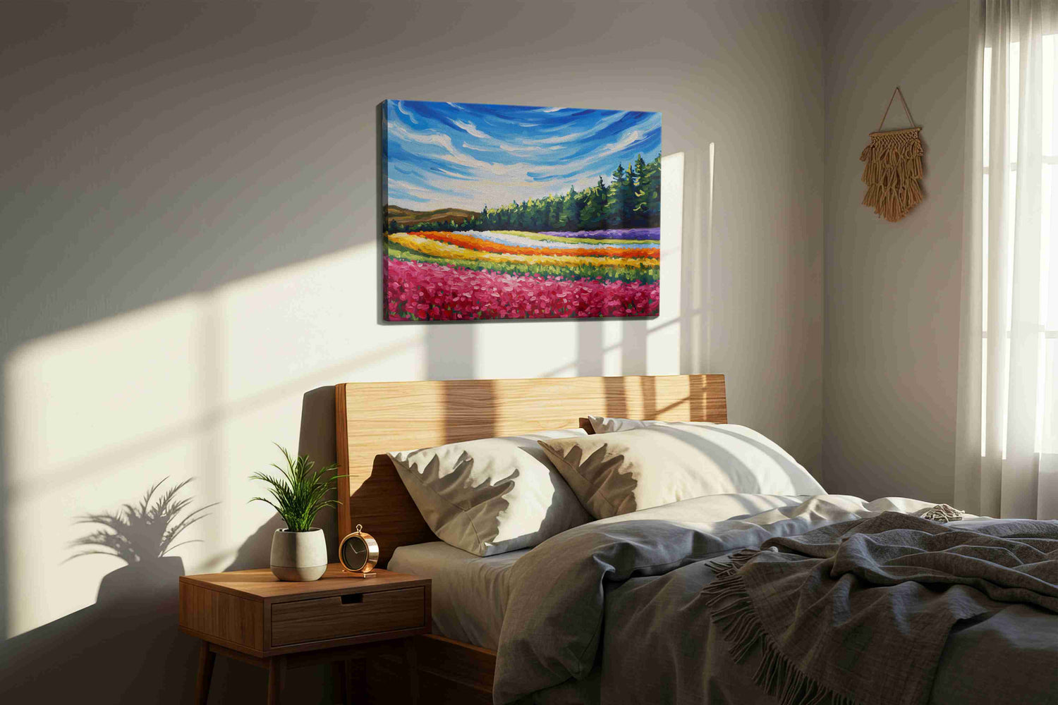 Symphony of Spring Fields – landscape canvas wall art, gallery-wrapped, ready to hang