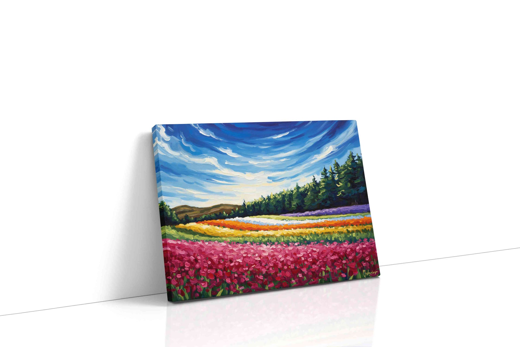 Symphony of Spring Fields landscape canvas print, gallery-wrapped, ready to hang