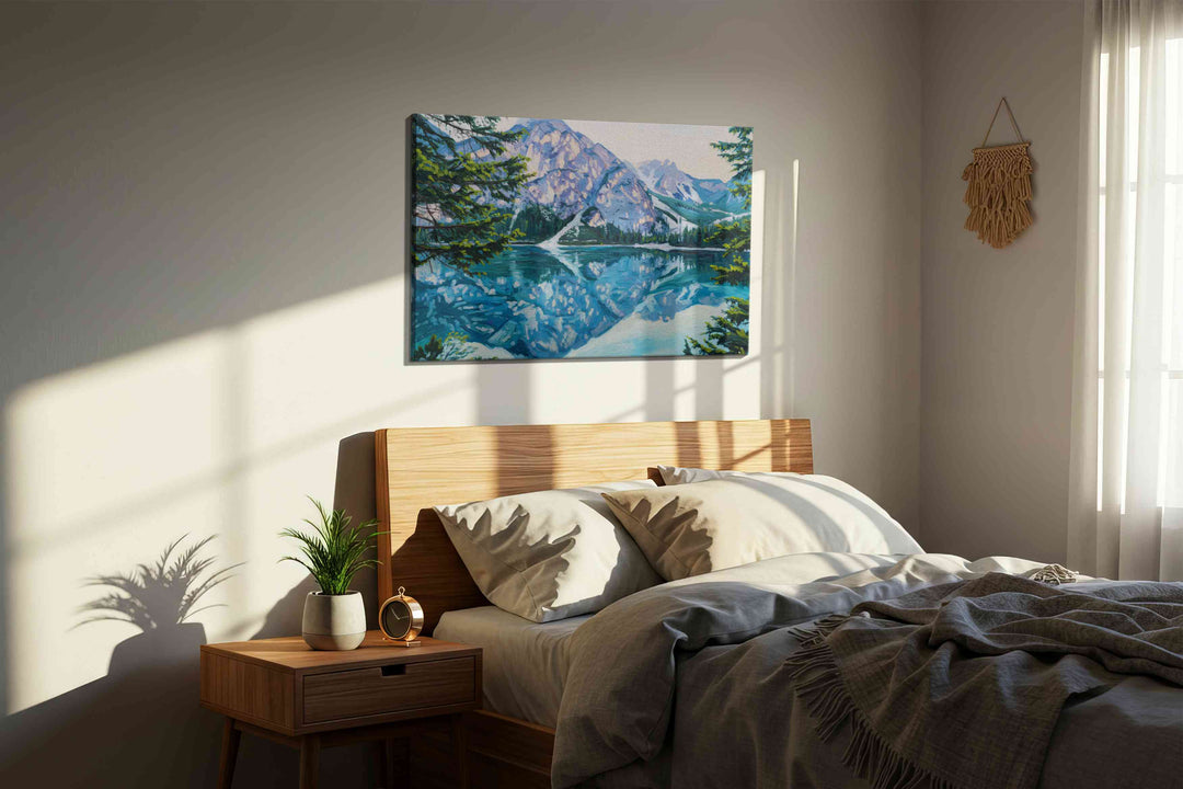 Whispering Alpine Waters – landscape canvas wall art, gallery-wrapped, ready to hang