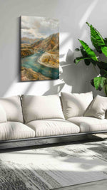 Whispering Autumn River – landscape canvas wall art, gallery-wrapped, ready to hang