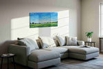 Whispering Fields of Summer landscape canvas print, displayed in a living room