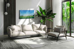 Whispering Fields of Summer landscape canvas print in a hung canvas mockup