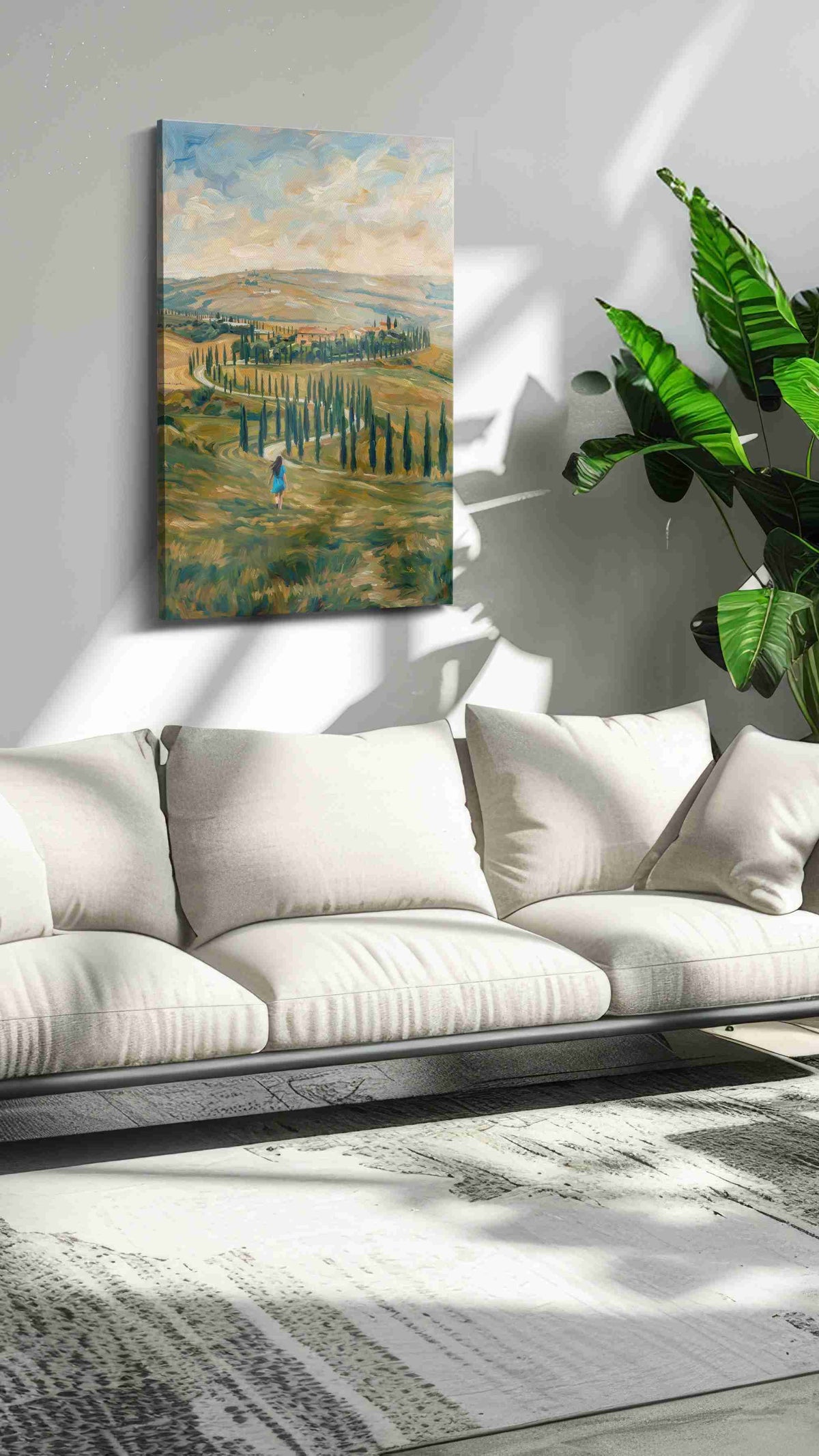 Whispering Fields of Tuscany – landscape canvas wall art, gallery-wrapped, ready to hang