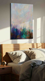 Whispering Forest Horizon – landscape canvas wall art, gallery-wrapped, ready to hang