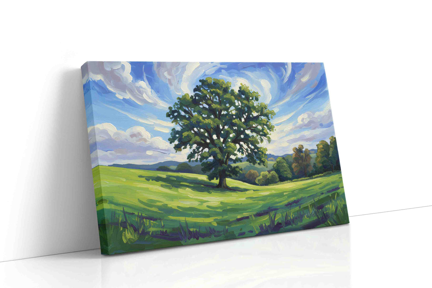 Whispering Meadow Symphony landscape canvas print, gallery-wrapped, ready to hang
