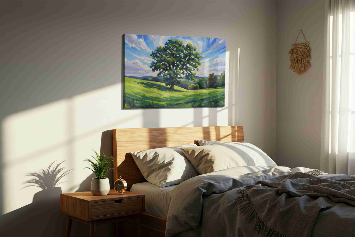 Whispering Meadow Symphony – landscape canvas wall art, gallery-wrapped, ready to hang