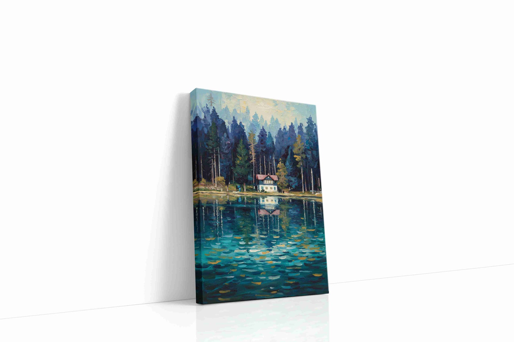 Whispers by the Lake landscape canvas print gallery-wrapped portrait canvas studio shot