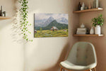 Whispers of Alpine Serenity landscape canvas print, hanging on wall — view 2