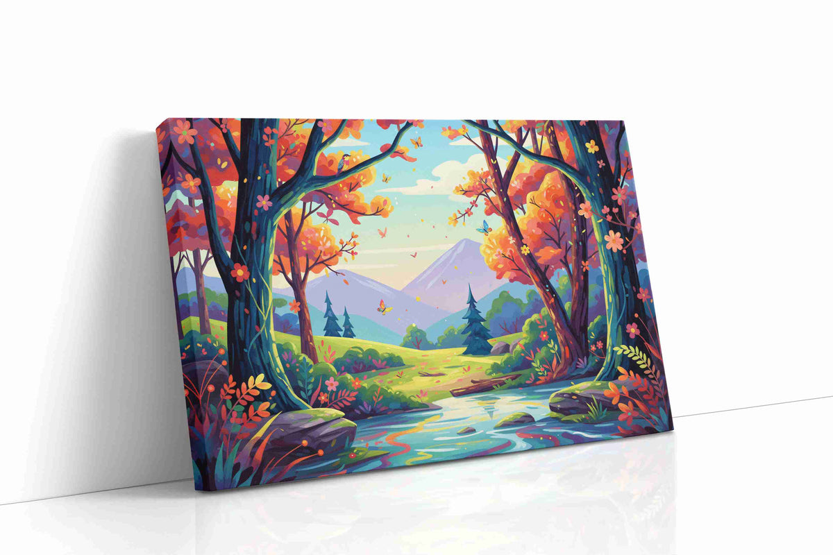 Whispers of Autumn's Embrace music canvas print gallery-wrapped landscape canvas studio shot
