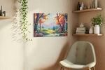 Whispers of Autumn's Embrace music canvas print, hanging on wall — view 3