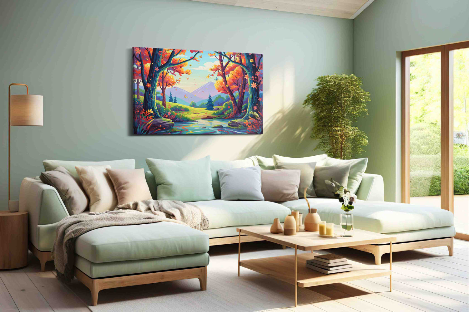 Whispers of Autumn's Embrace – music canvas wall art, gallery-wrapped, ready to hang